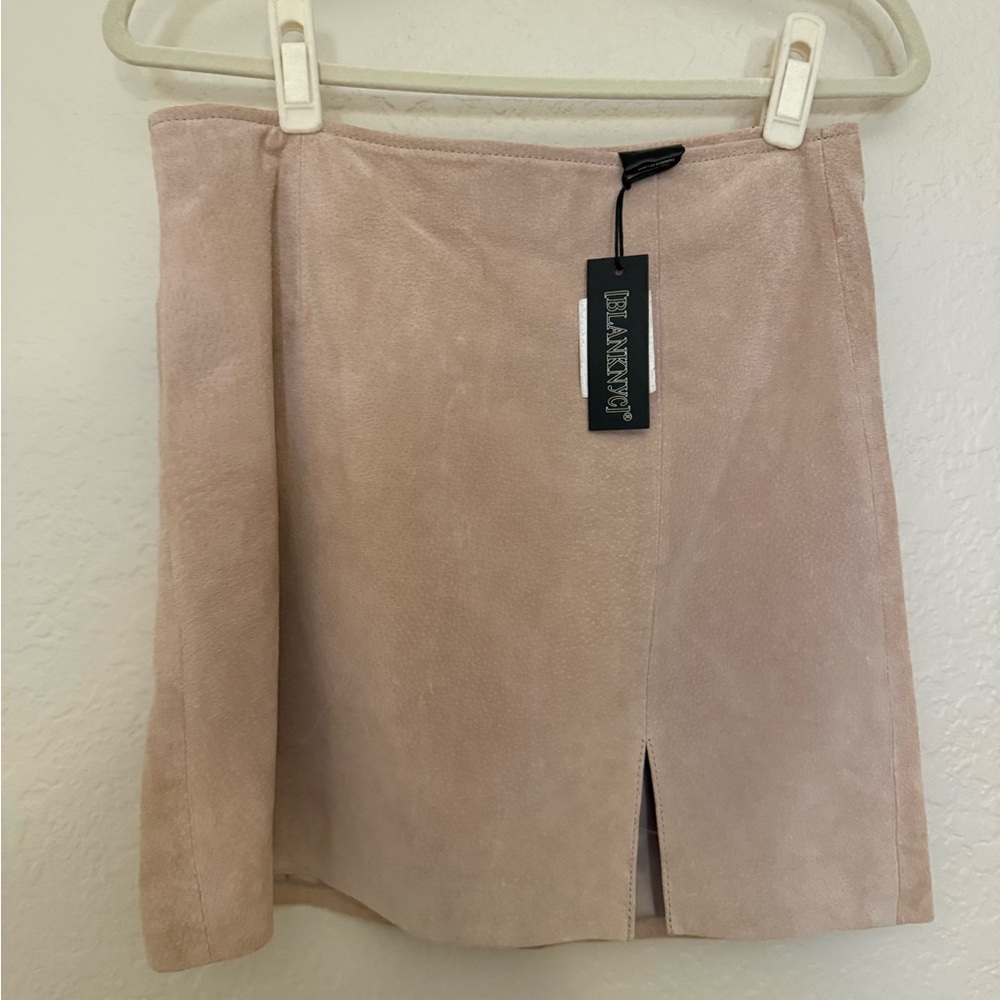 Blank NYC Women's Blush Suede Mini Skirt